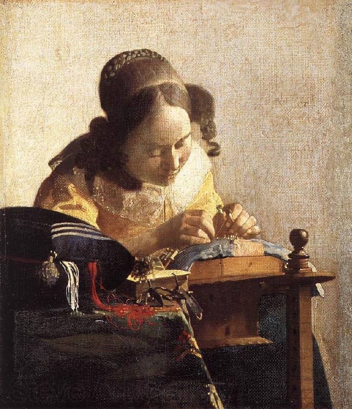 Jan Vermeer The Lacemaker Norge oil painting art